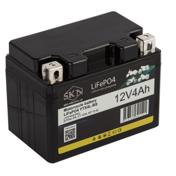 Аккумулятор для мототехники SKN LiFePO4 YTX4L-BS (12V/4Ah/50A) [UTX4L-BS, CT 1204, MT 12-4]