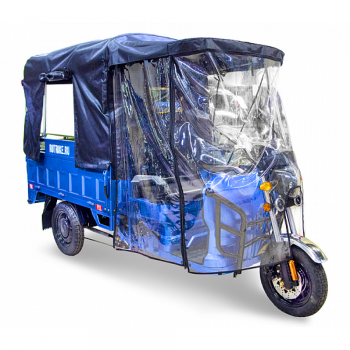 Тент защитный для грузового электротрицикла Rutrike 1800x1200 Титан с боковыми стенками