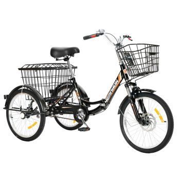 Трехколесный велосипед для взрослых РВЗ Чемпион 20" 1 скорость (складной) 